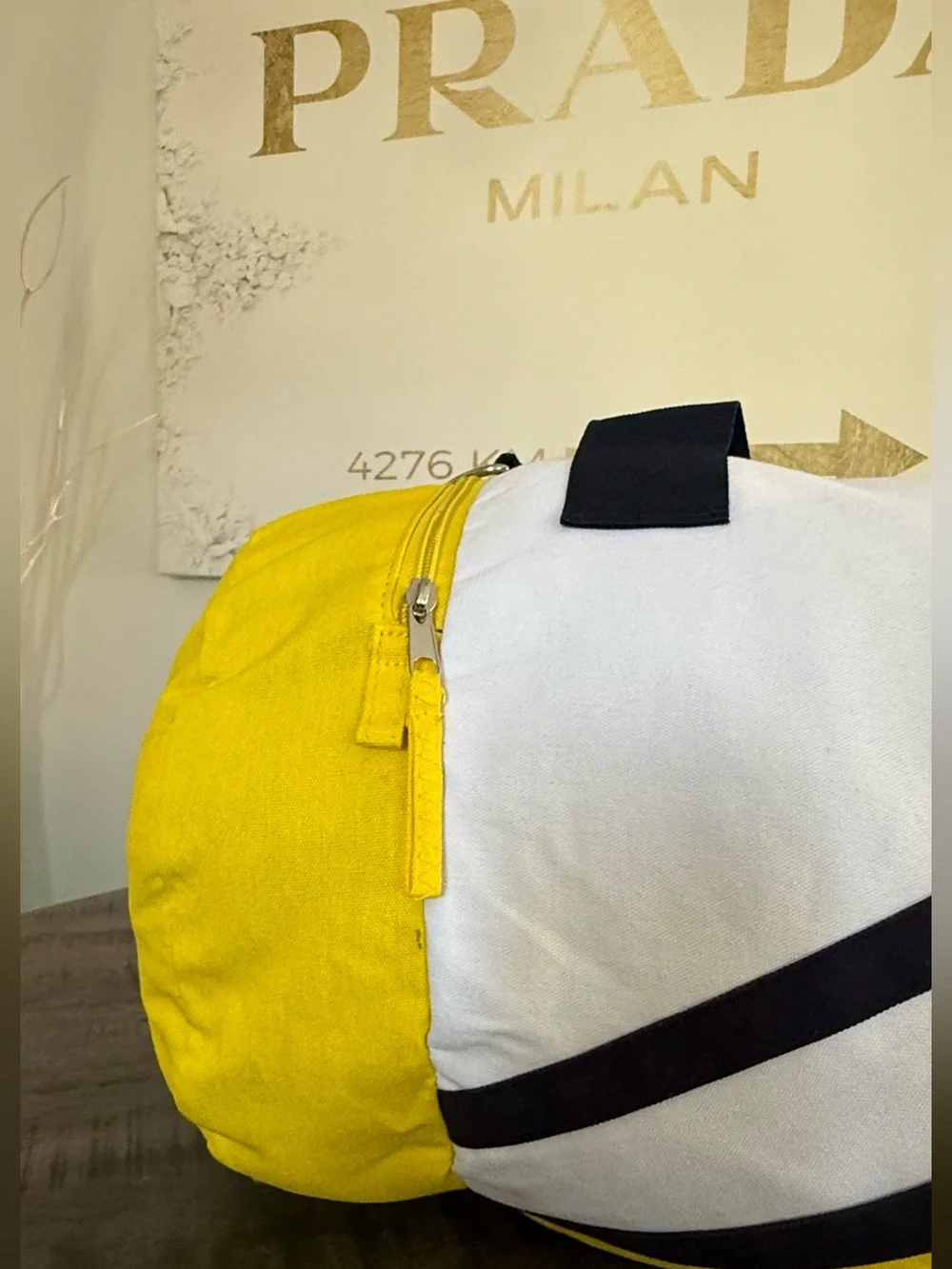 Tommy Hilfiger Yellow & White Duffel Bag